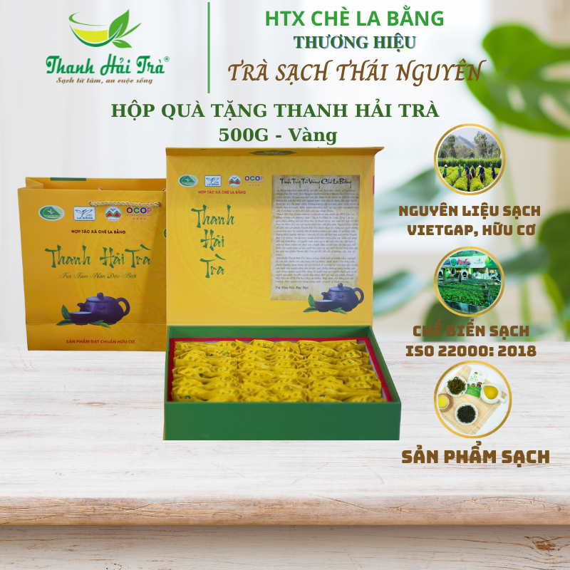 Hộp Thanh Hải Trà 500g - Vàng 